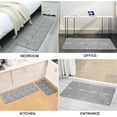 thumbnail image 4 of 2 PCS Kitchen Mat Kitchen Rug Cushioned Anti-Fatigue Non-Skid Waterproof Rug Standing and Comfort Desk/Floor Mat for Kitchen, Floor, Office, Sink, Laundry Black 0.4inch., 4 of 6