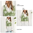 thumbnail image 4 of Chaleco De Suéter De Cultivo De Hongos, Chaleco De Suéter De Cuello En V Casual Lavable A Máquina De Moda Para Fiesta Para Citas ANGGREK Verde claro S, 4 of 8