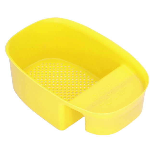 Cesta de drenaje para fregadero, colador de malla en forma de silla de montar para el hogar, residuos de cocina, verduras, frutas, amarillo