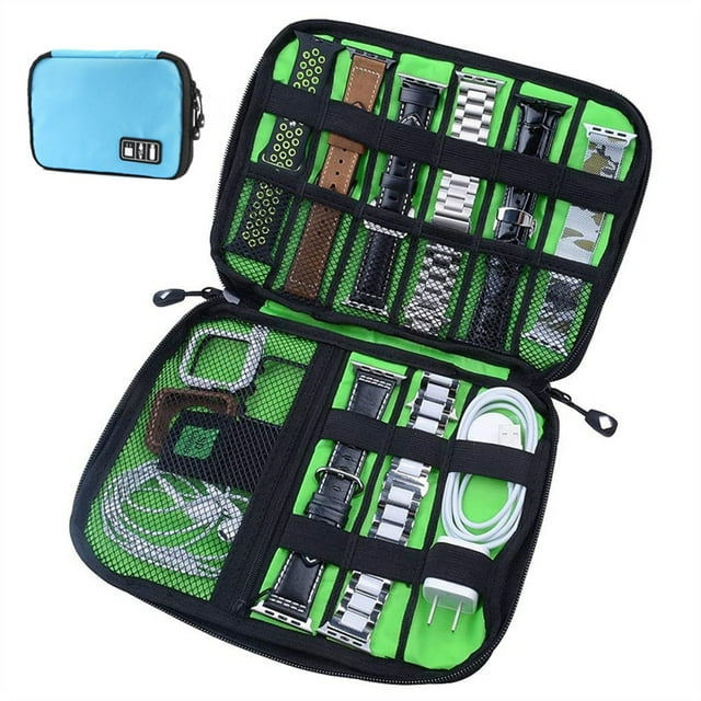 Watch Organizer Case Multifunction Waterproof Nylon Travel Storage Bag for Apple Watch Strap Band Case Watchband Holder Pouch