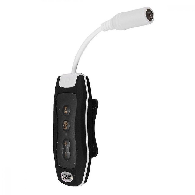 Reproductor de MP3 de 8 GB Natación Subacuática Buceo Spa + Radio FM Auriculares impermeables Negro YJK