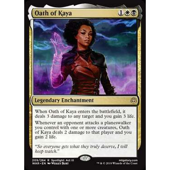 MtG War of the Spark Rare Oath of Kaya #209