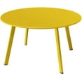 thumbnail image 2 of Yangming End Table, Modern Round Coffee Table, Metal Large Side Table for Indoor Outdoor Use, Yellow, 2 of 4