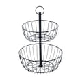 thumbnail image 3 of Soporte de Cesta de 2 Niveles, Frutero Multiusos, Estante de Almacenamiento de Pan de 45cm de Altura, Cesta de Alambre de Metal para Encimera, Despens, 3 of 9