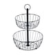 thumbnail image 3 of cesta de frutas,Soporte de cesta de fruta de metal de 2 niveles para encimera,Portafrutas Cuenco extraíble Bandeja desmontable,Cesta de alambre para frutas y verduras de 2 capas,Organizador de, 3 of 8