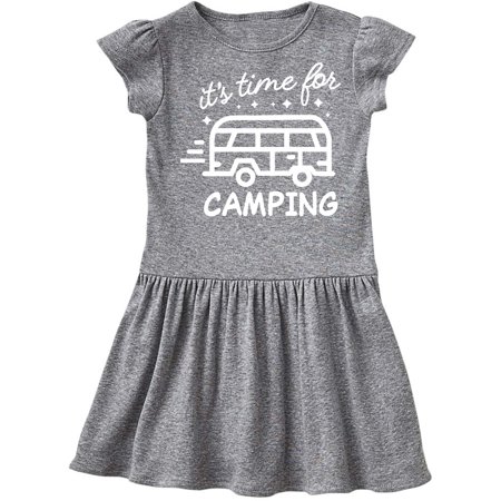 

Inktastic It s Time For Camping with Camper Gift Toddler Girl Dress