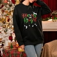 thumbnail image 4 of Christmas Sweatshirt for Women Merry Christmas Oversized Crewneck Pullover Sweatshirts Elk Reindeer Sweater Fall Winter Xmas Holiday Tops, 4 of 8