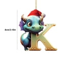 thumbnail image 4 of Colgantes Dragón Navidad Letra Acrílica K en Forma Del Coche, 4 of 4
