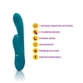 thumbnail image 3 of Viben Razzle Rechargeable Waterproof Silicone Triple-Motor Thumping Rabbit Vibrator, Ocean, 3 of 5