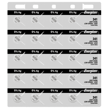 Energizer 341 SR714SW 1.55V Mercury-Free Silver Oxide Watch Battery (20 Pack)