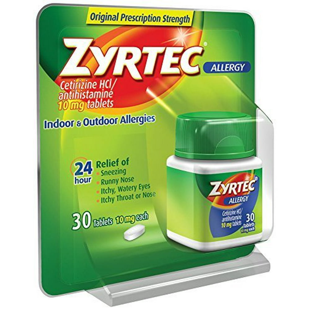 Zyrtec Allergy Tablets 10 mg 30 ct Walmart com Walmart com Zyrtec Allergy Tablets 10 mg 30 ct Walmart com Walmart com