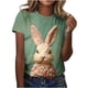 thumbnail image 1 of Tops de Ajuste Suelto para las Mujeres Sudadera Casual Impresa Manga Corta Cuello Redondo Superior, Poliéster, 1 of 4