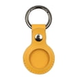 thumbnail image 2 of Funda protectora de piel sintética con llavero para Apple Airtag Tracker Amarillo, 2 of 9