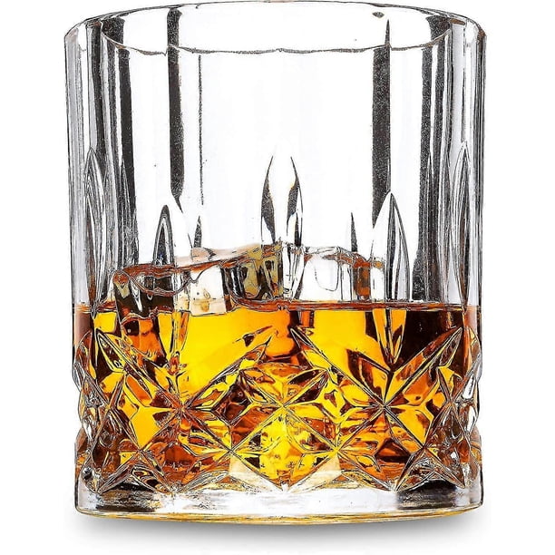 Whiskey Glasses, Lead Free Crystal Whiskey Tumbler, 300ml, Perfect Gift For Whiskey Lovers, Set Of 4 Pieces