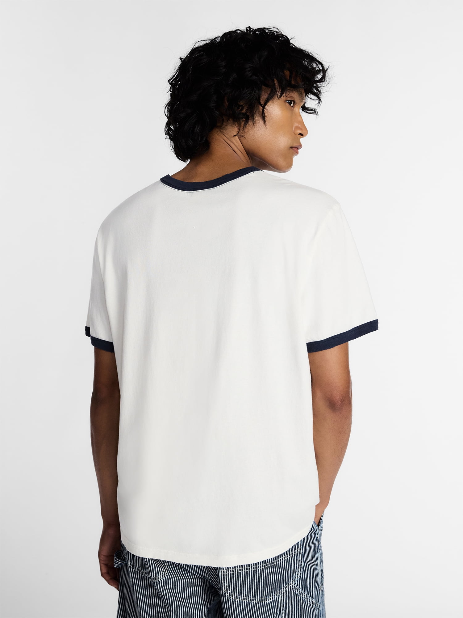Kacey Lee Men's and Big Men's Distressed Graphic Ringer Tee, Sizes S-2XL