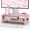 Pink, variant on BONTEC Wooden Monitor Stand Riser, 2-Tier Desk Shelf with Storage Organizer, Ergonomic Computer Stand with Cable Management, Cellphone Holder, Black, 16.5 Inch