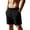 hgg363-Black, variant on Yaoyar Mens Cotton Linen Shorts Casual Drawstring 7inch Inseam Shorts Summer Beach Wear