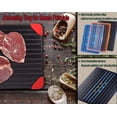 thumbnail image 2 of Defrosting Tray for Frozen Meat Claw Food,14" x 8" Large Rapid Thawing Tray,Natural Fast and Magic Defroster Board,Rubber on Corners,Miracle Quick Defroster Plate,Lock Nutrition,Black, 2 of 7