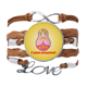 thumbnail image 1 of Pulsera de cuero trenzado Negro de amor Unbranded, 1 of 3