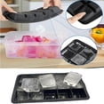 thumbnail image 6 of mfyjkho Silicone Ice Cube Tray with Lid - 15 Compartment Square Ice Mold for Whiskey, Cocktails, Refrigerator, Party Bar, Home Kitchen (1 Pack, 1.26 Inch Cubes / 3.2 Cm), 6 of 11