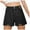 Black, variant on Women's Lightweight Jeans Shorts Casual Denim Fashion Solid Color Irregular Edge High Waist Fitting Straight Leg Loose with Pockets Shorts for Summer Casual