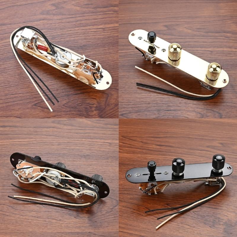 CEORPER 3 Way Prewired Control Plate Wiring Harness Knobs for Guitar Replacement Parts