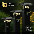 thumbnail image 2 of Kingston Solar Post Cap - Fits 2"x2", 2.5"x2.5", and 3"x3" Posts - Black Aluminum, 2 of 10