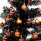 thumbnail image 2 of Adornos de bolas de Navidad, adornos para árbol de Navidad preencordados, bolas colgantes navideñas de color naranja, 2 of 4