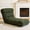 Green, variant on 5-Position Adjustable Floor Chair for Adults, 69" Indoor Reclining Lounger with Back Support, Teddy Plush Fabric Sofa Floor Chair Chaise Lounge for Gaming, Reading, Meditation & Relaxing, Deep Grey