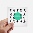thumbnail image 1 of Football soccer Sports Outlines Sticker Square Waterproof Stickers Wallpaper Car Decal, 1 of 1