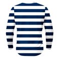thumbnail image 3 of Dagegui Men's Striped Henley Shirts Long Sleeve Tops Trendy Crewneck Button Pullover Tees Big and Tall Slim Fit Athletic T-Shirts Casual Fall Shirt Navy S, 3 of 4