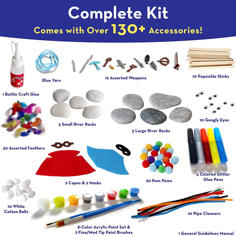  Rock Painting Kit - Craft Kit for Kids 6+ : Toys & Games