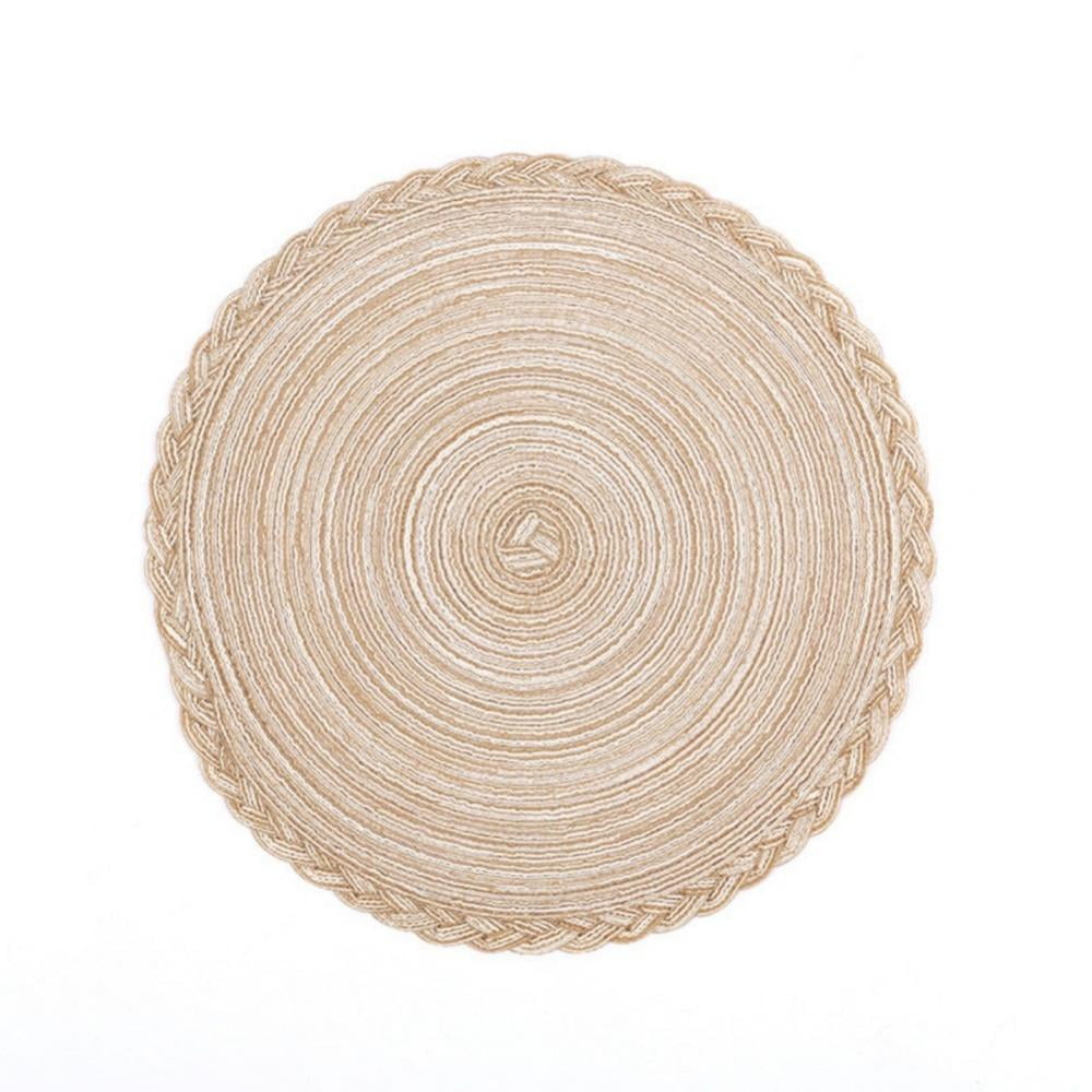 Popvcly Round Placemats Farmhouse Boho Placemats Cloth Placemat Rustic