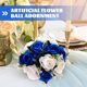 thumbnail image 4 of unbranded Bola De Flores Artificiales Azul Para Con Rosas Simuladas Para Centros De, 4 of 6