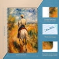 thumbnail image 2 of Spiral Notebook,Double-Wire Spiral College Lined Journal Notebook for Study and Notes,100 Pages,5.71x 8.26 in - Cowboy Riding a White Horse, 2 of 7