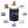 thumbnail image 4 of Fotbe Cosmic Red Sparkle Dice Cesto de Ropa con Asas, Cesto Impermeable de Gran Capacidad, Bolsa de Lavado para Dormitorio, Cesto de Ropa con Ruedas y Asas-Medium, 4 of 6