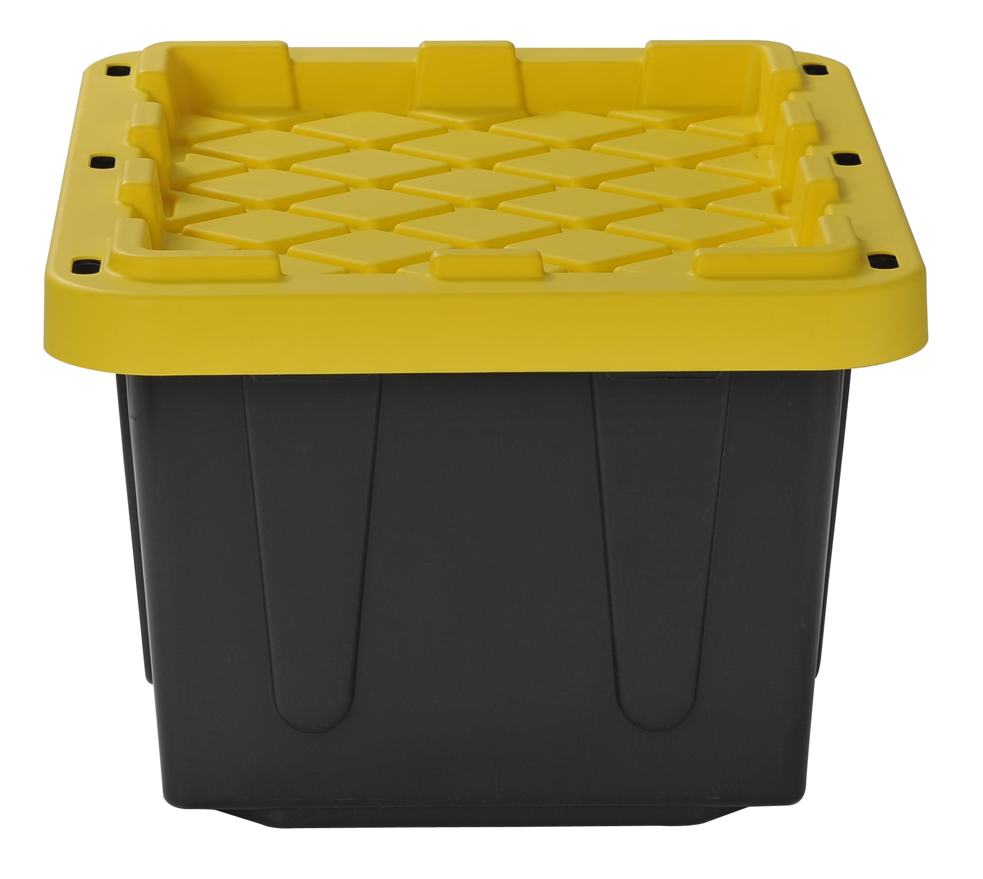 Centrex Plastics 5 Gal. Storage Bin with Snap Fit Lid, Black/Yellow  (6-Pack) 540013-6 - The Home Depot