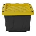 thumbnail image 6 of Juggernaut Storage 5 gal. Plastic Storage Tote, Black/Yellow (Set of 4), 16.5 x 16.25 x 12.6 inches, 6 of 7