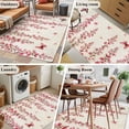 thumbnail image 5 of Butterfly Flower Area Rugs 2.7'x5', Washable Small Throw Rugs for Kitchen Bedroom, Farmhouse Vintage Country Pink Floral Indoor Outdoor Rug Non-Slip Low Pile Carpet Runner Reversible Floor Mats, 5 of 8