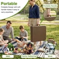 thumbnail image 7 of PayLessHere 4FT Folding Table Waterproof with Carry Handle with Lock,Brown Ratten, 7 of 7