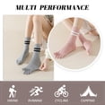 thumbnail image 2 of 6 Pairs Toe Socks Women Five Fingers Crew Socks Comfort Toe Separator Barefoot Sock for Running Athletic Hiking, 2 of 5