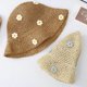 thumbnail image 4 of Sombreros de moda para mujer, bonitos sombreros plegables con flores para el sol, sombreros de pescador para playa, sombreros de poliéster para mujer., 4 of 4