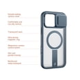thumbnail image 5 of SURITCH for iPhone 16 Pro Max Case with Stand, Compatible with Magsafe, with Camera Cover and Camera Control Button Protection, Rugged Shockproof Slim Magnetic Protective Covers, Translucent Blue, 5 of 10