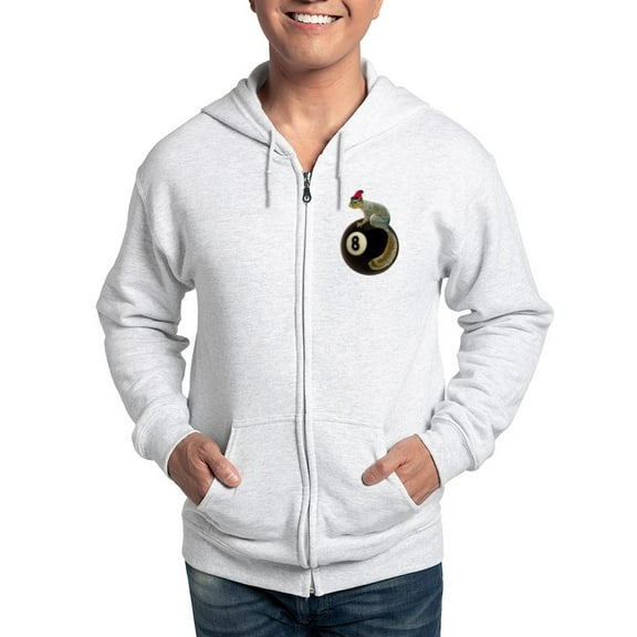 CafePress - Santa Squirrel 8 Ball Zip Hoodie - Zip Hoodie, Classic Hooded Sweatshirt with Metal Zipper