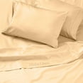 thumbnail image 4 of True Luxury 600 Thread Count Egyptian Cotton Sheet Set for QUEEN Size ( 60" x 80" ) Mattress Fits 7-9 Inches Fully Elastic Deep Pocket ( Solid, Beige ), 4 of 6