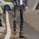 thumbnail image 5 of Pantalones vaqueros cónicos para hombre, pantalones vaqueros recortados para hombre, pantalones suaves y sueltos, moda 2024, baratos, Y2k, vintage, retro, de alta calidad, apilados, 5 of 5