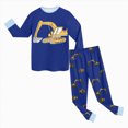 thumbnail image 5 of TOWED22 Clothes for Toddler Boys 2 Piece Long Sleeve Graphic Crewneck Tee Jogger Pants Soft Fall Winter Outfits Set(Blue,7-8 Y), 5 of 7