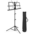 thumbnail image 1 of Black folding music stand, space-saving, height-adjustable, stable, for performances, 1 of 4