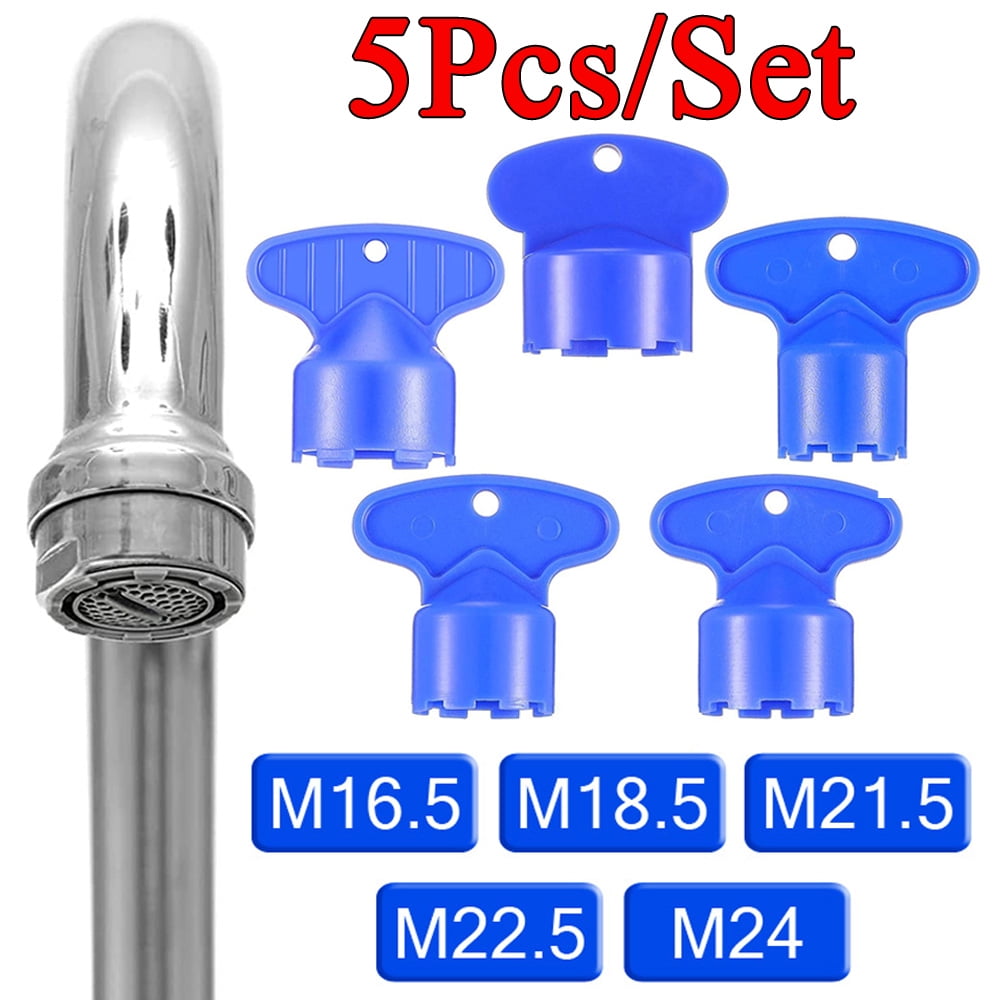 5Pcs Faucet Aerator Wrench with M16.5/M18.5/M21.5/M22.5/M24 Recessed