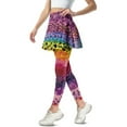 thumbnail image 2 of POLERORainbow Leopard Art Design Skirted Leggings with Skirts for Women High Waist Tennis Workout Pants with Pockets for Golf Tennis Pickleball Yoga Legging Butt Lifting Athletic Pants, 2 of 6